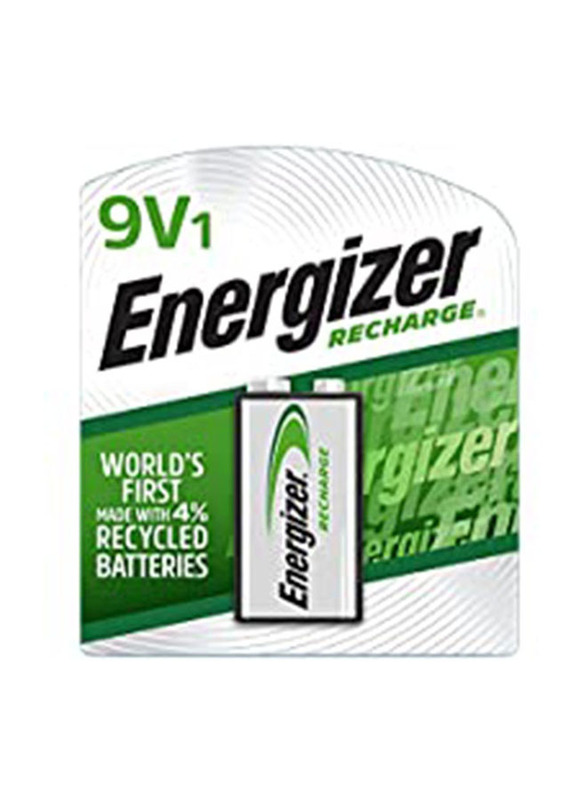 Energizer 9V Rechargeable Household Battery, Silver