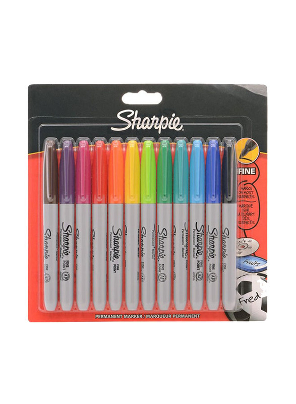 Sharpie 12-Piece Assorted Permanent Marker, Multicolour
