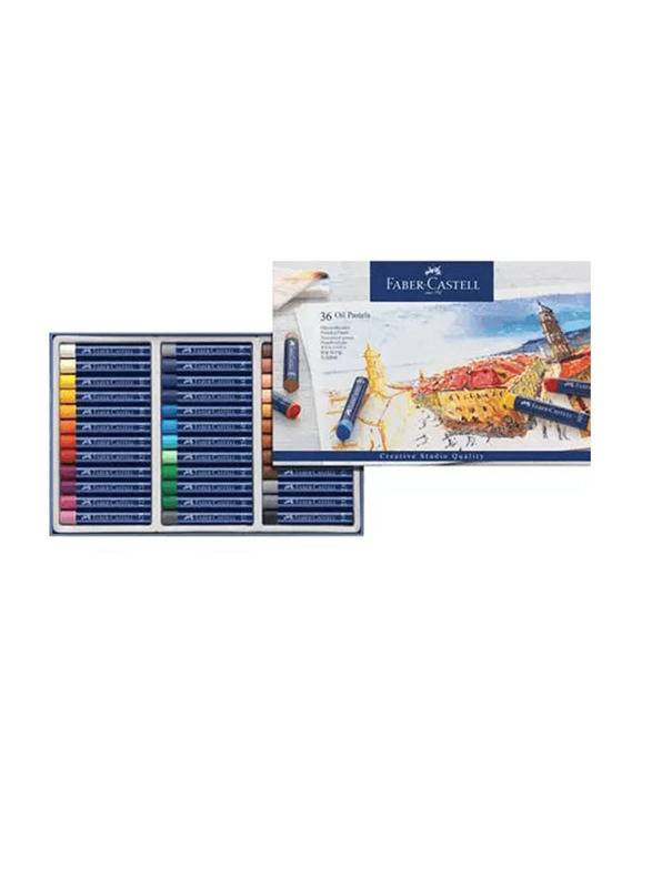 Faber-Castell Oil Pastels Cardboard Wallet, 36 Pieces, Multicolour