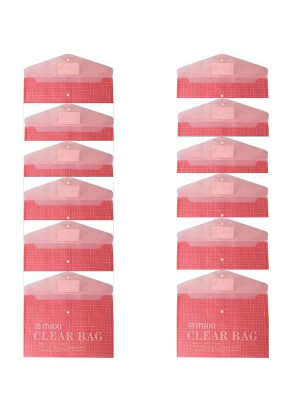 

Maxi 12-Piece Clear Document Bag Set, Multicolour