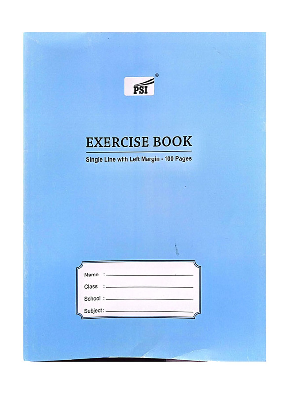 PSI Single Lined Exercise Book, 100 Sheets, A4 Size