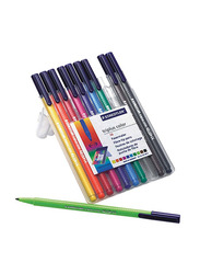 Staedtler 10-Piece Triplus Fibre Tip Coloured Pen, Multicolour