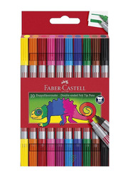 Faber-Castell Double Ended Felt Tip Pens, 10 Pieces, Multicolour