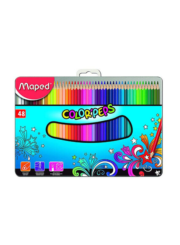 

Maped Metal Case Colour Pencil Set, 48 Pieces, Multicolour