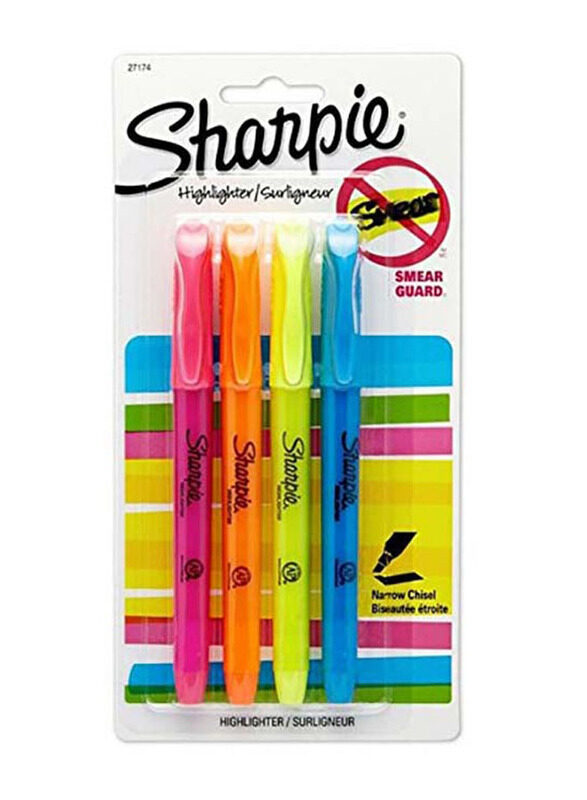 

Sharpie 4-Piece Accent Pocket Highlighter, Multicolour