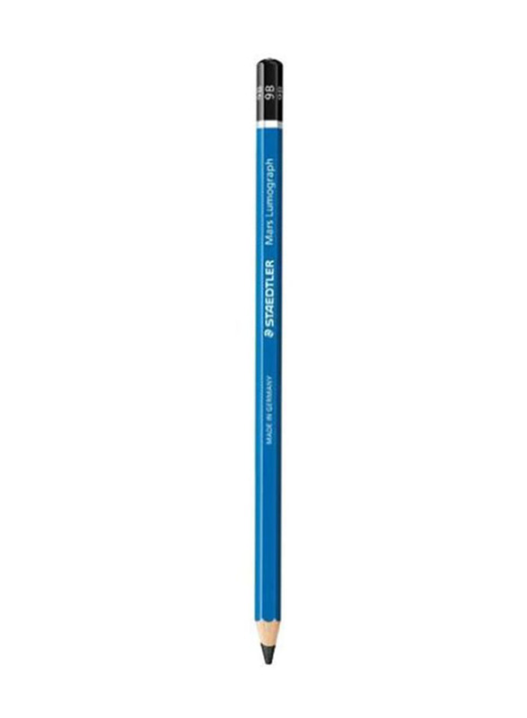 Staedtler 12-Piece Mars Lumograph Drawing Pencil Set, Blue