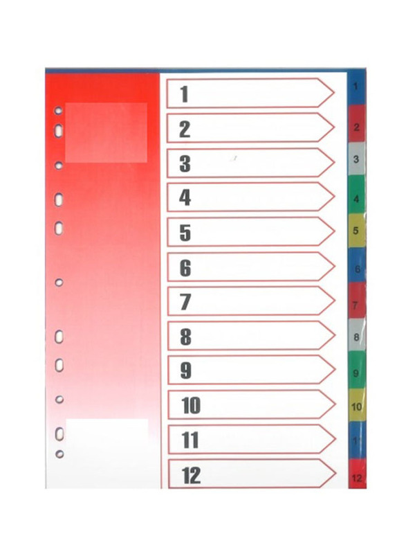 Deluxe Amt Index Divider With Number, Multicolour