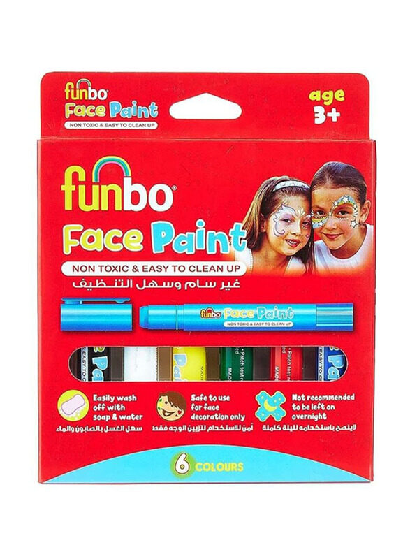 

Funbo Face Paint Set, 6 Pieces, Multicolour