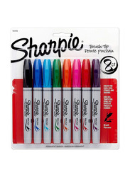 Sharpie 8-Piece Brush Tip Permanent Marker Set, 1810703, Multicolour