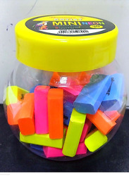 Flamingo 30-Piece Mini Neon Erasers, Multicolour