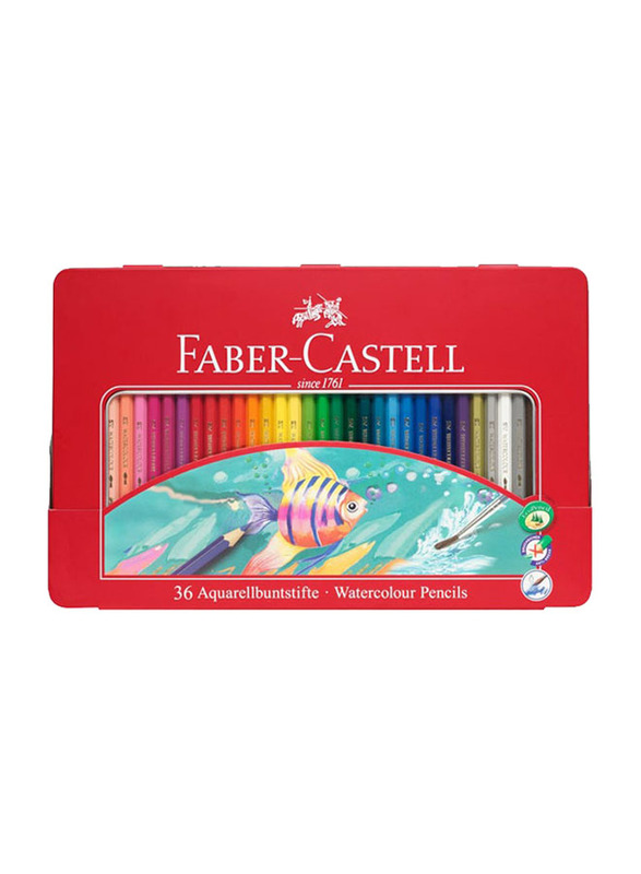 Faber-Castell Wooden Colored Pencil Set, 36 Pieces, Multicolour