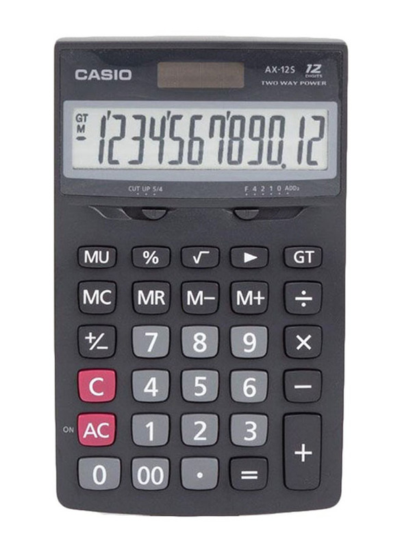 Casio Value Series 12-Digit Basic Calculator, Black