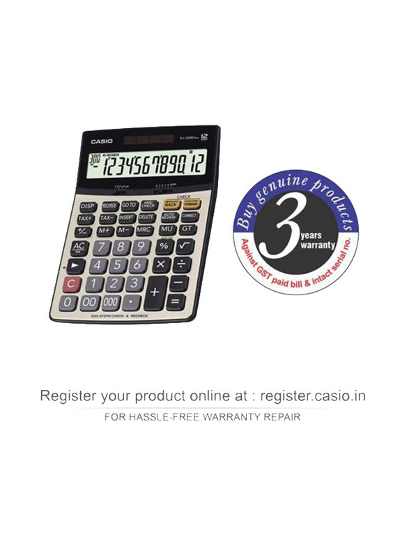 Casio Desktop Financial and Business Calculator, Dj220D Plus, Grey/Black
