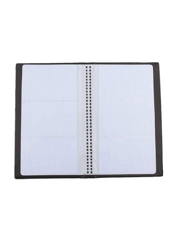 600 Business Card Holder Organizer Book, Clear/Black