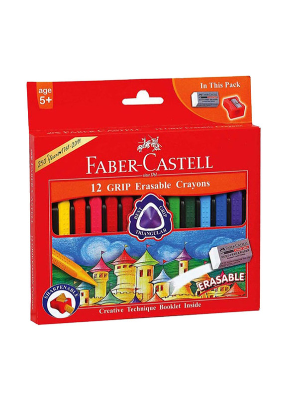Faber-Castell Grip Erasable Crayon Set, 1 Piece, Multicolour