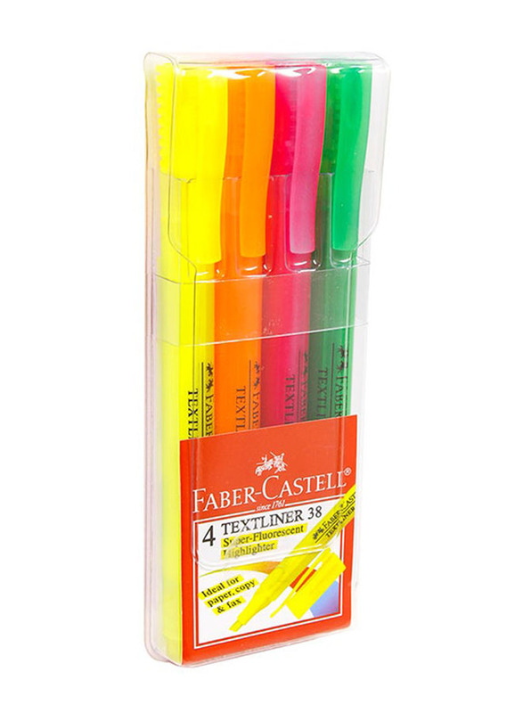 Faber-Castell 4-Piece Textline Highlighter Set, Multicolour