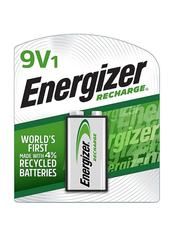 Energizer 9V Rechargeable Battery, Silver