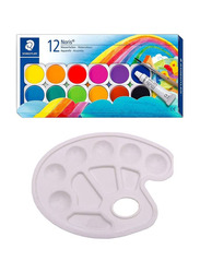 Staedtler Noris Water Colour 12 Shades with Pallete Set, Multicolour