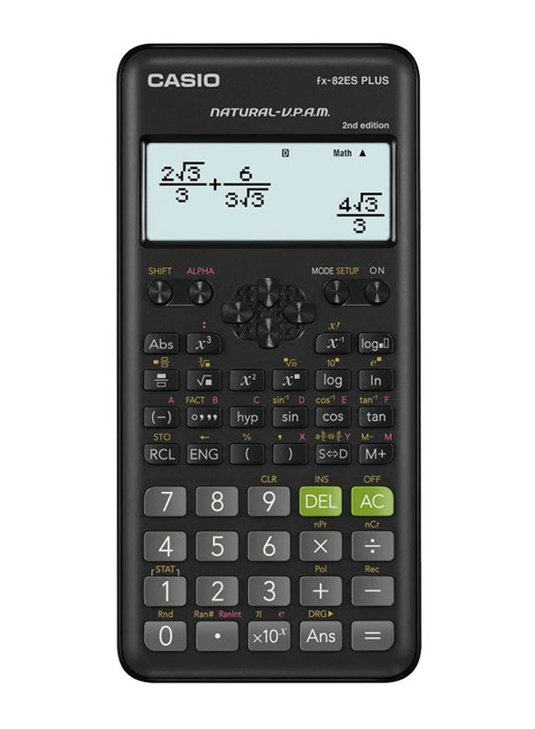 Casio 2nd Edition Function Scientific Calculator, FX-82ESPLUS-2-WDTV, Multicolour