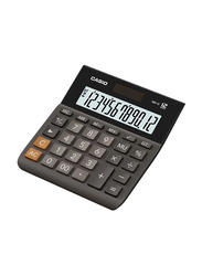 Casio 12-Digit Two-Way Power Basic Calculator, Grey/Black