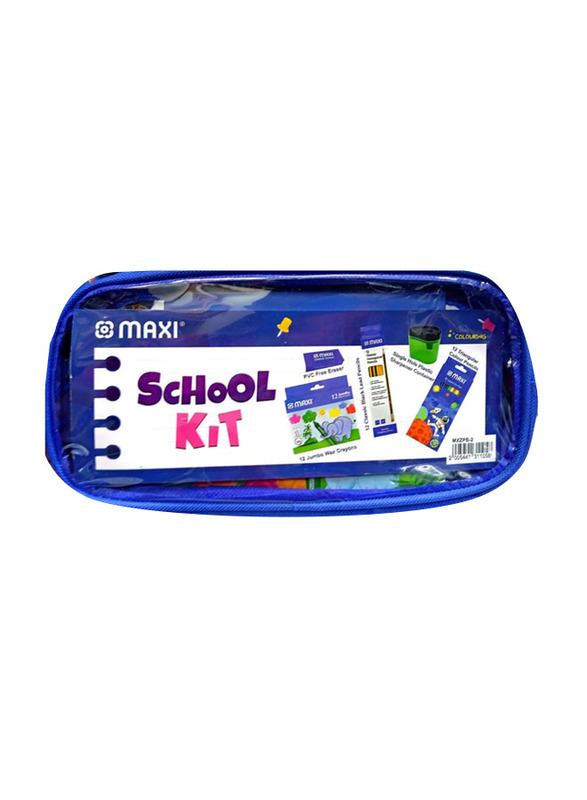 Maxi 38-Piece School Kit, Blue