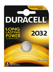Duracell 3V/B Lithium Coin Battery, DL 2032, Silver