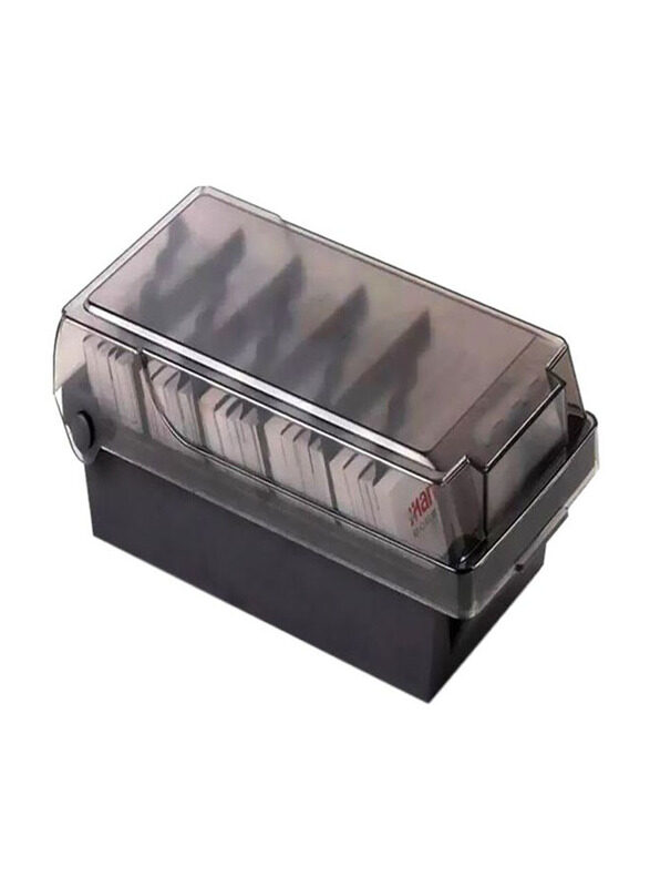 Zad Business Card Holder Box, Black/Clear