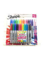 Sharpie 24-Piece Burst Highlighter Permanent Marker Set, Multicolour