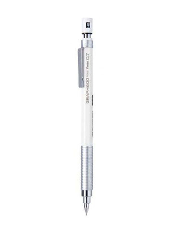 

Pentel Graph 600 Mechanical Pencil, White/Silver