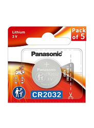 Panasonics Lithium Battery Set, 2 Pieces, 2032L, Silver