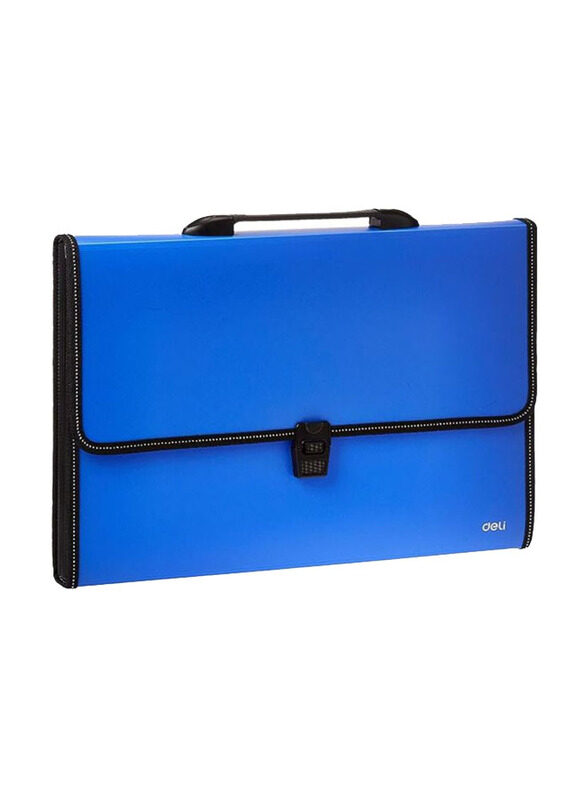 Deli 13-Pocket B4 Expanding File, Blue