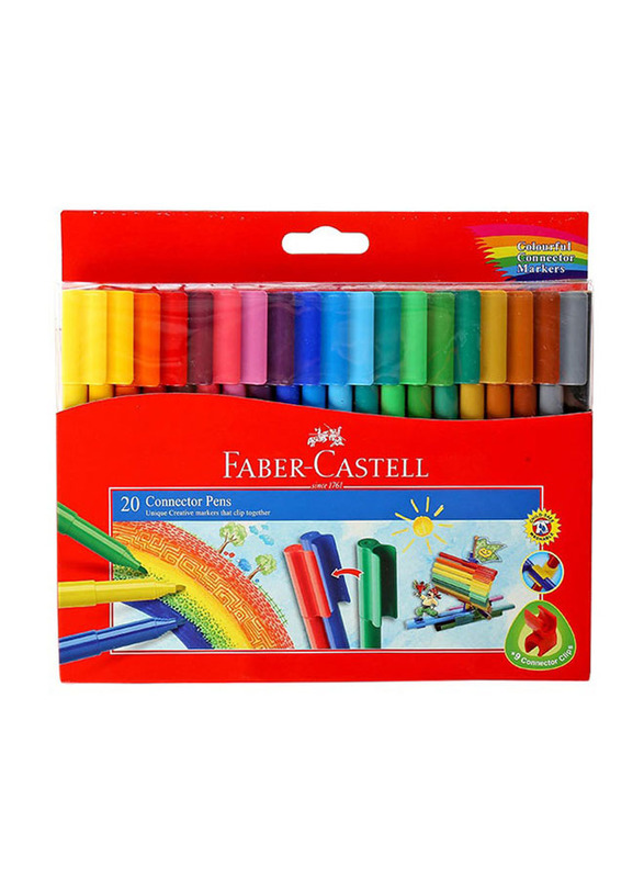 Faber-Castell Colouring Connector Pen, 20 Pieces, Multicolour