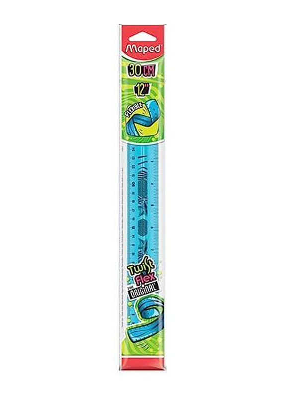 Maped 30cm 3-Piece Flexible Ruler, Multicolour