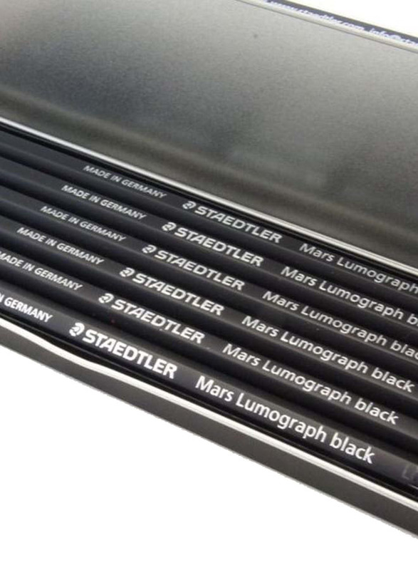 Staedtler 6-Piece Mars Lumograph Pencil Set, Black