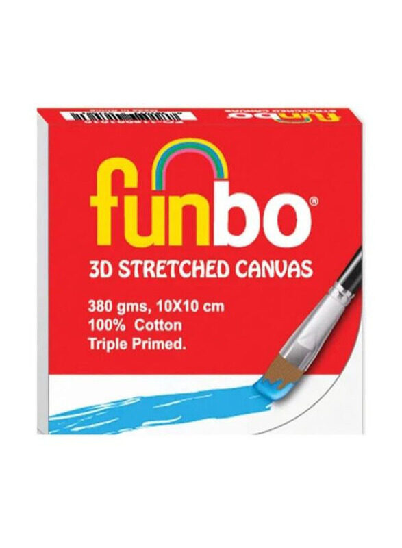 

Funbo Stretched 3D Canvas, 380GSM, 10 x 10cm, 6 Pieces, White