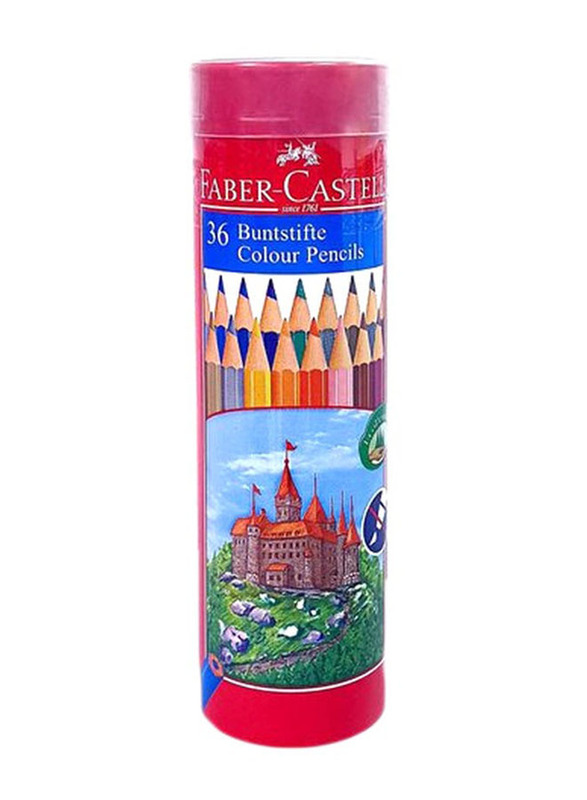 Faber-Castell Buntstifte Colour Pencils Set with Tin Box, 36 Pieces, Multicolour
