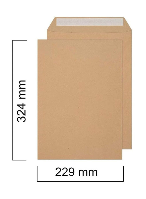 Envelope, 100 Pieces, A4 Size, Brown