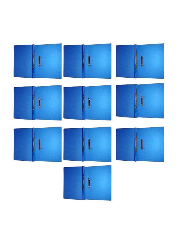 Spring File Folder A4 Documents Filing, 10 Pieces, Blue