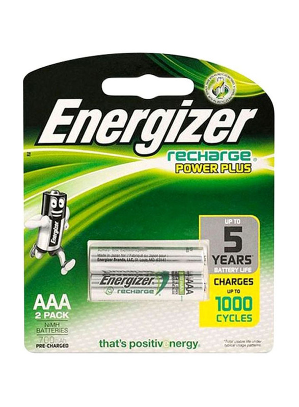 Energizer AAA Recharge Extreme Battery Set, 2 Pieces, Silver/Green