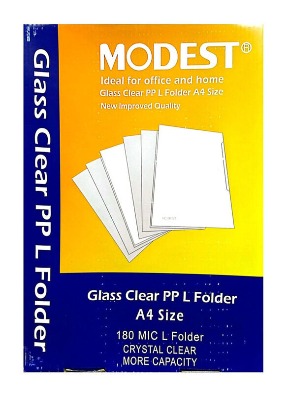 

Modest L-Shape Folder Box, 50 Pieces, A4 Size, Blue