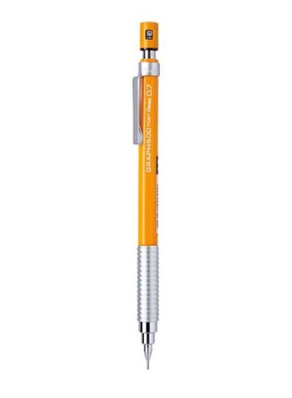 Pentel Graph 600 Mechanical Pencil, Yellow/Silver