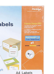 Formtec All-Purpose Labels, 100 Sheets, A4 Size, White
