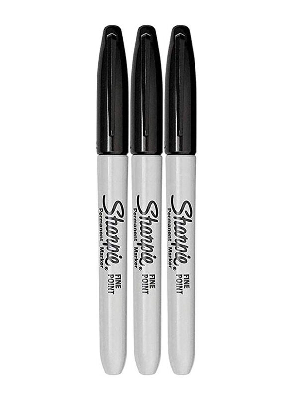 Sharpie 3-Piece Permanent Marker, Black