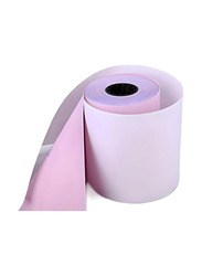 2Ply Premium Paper Receipt Rolls , 20 Pieces, 76 x 70mm, Pink/White