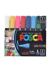 Uni Posca Marker, 16 Pieces, PC-5M, Multicolour