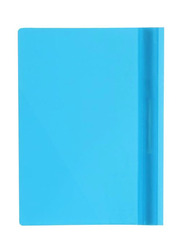 Plastic File Folder with Pocket, Blue/White