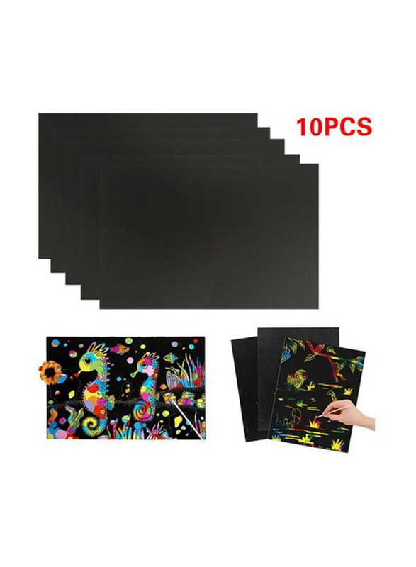 Cytheria Magic Scratch Art Paper Set, 10 Sheets, Black