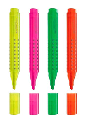 Faber-Castell 4-Piece Grip Marker Highlighter, Multicolour