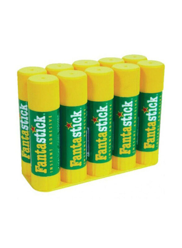 

Fantastick Glue Stick, 10 Pieces, Yellow/Green