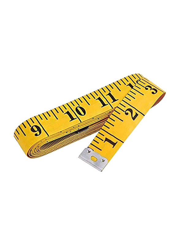 Dual Scale Measuring Tape, Yellow/Black